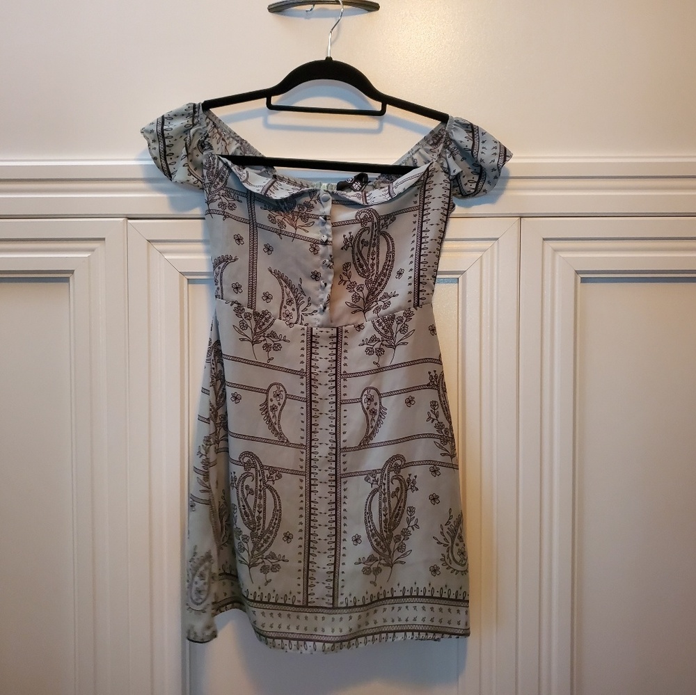 Missguided tunic blue Paisley dress